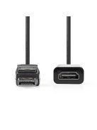 Nedis CCGB37150BK02 Display - HDMI adapter, 4K@30Hz Nikkelezett 0,20 m