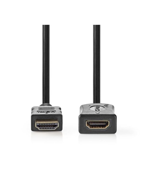 Nedis ultra HD HDMI hosszabbító (toldó) kábel CVGL34096BK10, HDMI dugó - aljzat, 4K@60Hz, ARC, 10,2 Gbps, 1 m