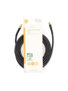 Nedis CSGL02400BK50 SMA kábel apa | anya, aranyozott, 50 Ohm, kettős árnyékolású, 5 m
