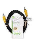 Nedis composite videó kábel, RCA dugó - RCA dugó, hossz 2m, CVGL24100BK20