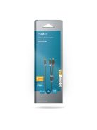 Nedis CABW22200AT50 sztereo audió kábel 3,5mm sztereo jack - 2x RCA,  Aranyozott,  5 m