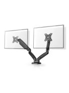 Nedis MMDOSGS110BK gázrugós asztali monitor tartó, dupla, 15-32" | 75x75 / 100x100