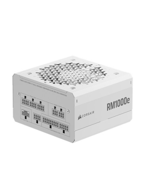 CORSAIR Tápegység Moduláris, RM1000e, 1000W, 12cm, ATX 3.1, PCIe 5.1, BOX, Cybenetics Gold, fehér