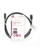 Nedis CCGL65960BK10 USB-C (USB C) dugó - 3,5 mm sztereo jack aljzat | 1,00 m