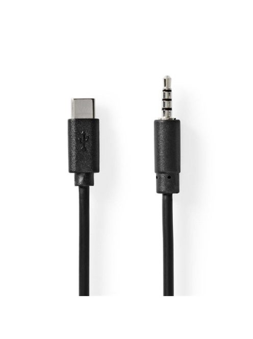 Nedis CCGL65950BK10 USB-C (USB C) dugó - 3,5 mm sztereo jack dugó | 1,00 m