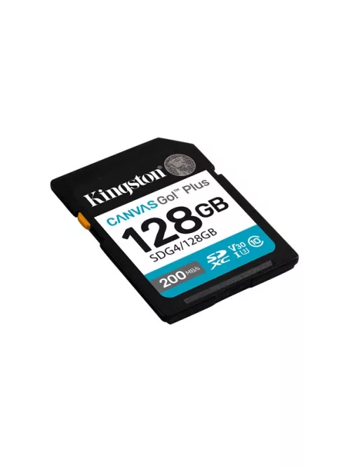 KINGSTON Memóriakártya SDXC 128GB Canvas Go Plus Gen4 200R C10 UHS-I U3 V30