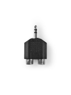   Nedis CAGB22940BK 3,5mm sztereo jack dugó - 2x RCA aljzat adapter