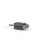 Nedis CAGB22940BK 3,5mm sztereo jack dugó - 2x RCA aljzat adapter