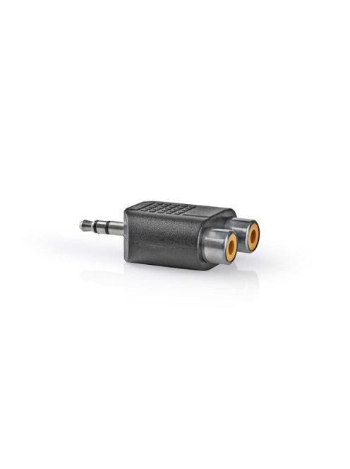 Nedis CAGB22940BK 3,5mm sztereo jack dugó - 2x RCA aljzat adapter