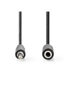 Nedis CAGB22050BK50 sztereo audio kábel, 3,5 mm jack dugó - 3,5 mm jack aljzat,  5 m