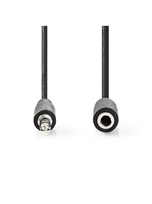 Nedis CAGB22050BK50 sztereo audio kábel, 3,5 mm jack dugó - 3,5 mm jack aljzat,  5 m