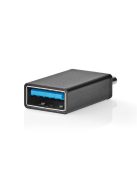 Nedis CCGB64915BK USB-C - USB-A adapter, USB C dugó - USB A aljzat, 5 Gbps, OTG