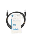 Nedis CAGL22000BK20 sztereo audio kábel, 3,5 mm jack dugó - 3,5 mm jack dugó, 2m