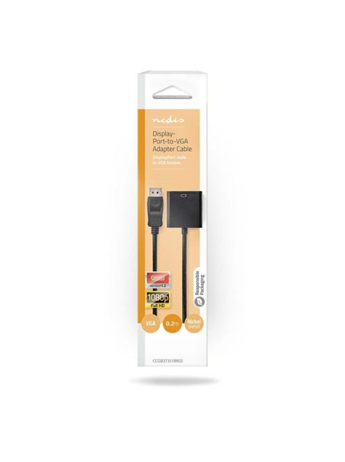 Nedis CCGB37351BK02 displayport dugó - HDMI aljzat adapter