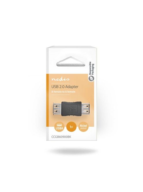 Nedis CCGB60900BK USB toldó, USB aljzat - aljzat