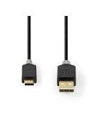 Nedis CCBW60600AT10 USB kábel, USB2.0 Gen 1, USB-A dugó - USB-C dugó, 60 W | 480 Mbps, 1 m