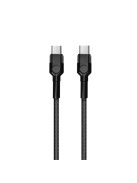 COLORWAY Kábel Type-C CW-CBPDCC047-BK, C-típusú színes kábel (PD Fast Charging 60W) 3,0A 1m fekete