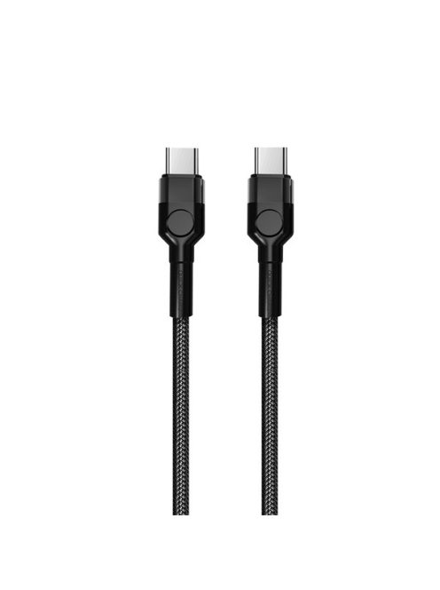 COLORWAY Kábel Type-C CW-CBPDCC047-BK, C-típusú színes kábel (PD Fast Charging 60W) 3,0A 1m fekete