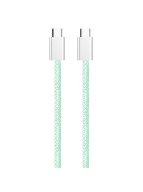 COLORWAY Kábel Type-C CW-CBPDCC061-G, fonott pamut, PD Fast Charging 60W, 3,0A 1M zöld