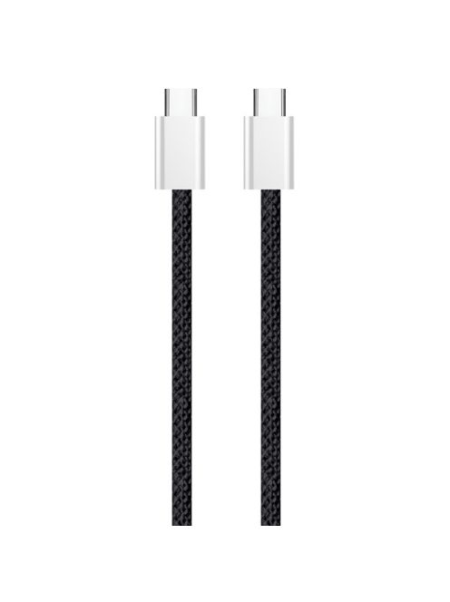 COLORWAY Kábel Type-C CW-CBPDCC061-BK, fonott pamut, PD Fast Charging 60W, 3,0A 1M fekete
