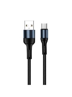   COLORWAY Kábel, USB Type-C CW-CBUC045-BK, nylon 2,4A 1M fekete