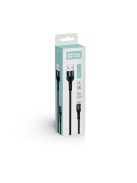 COLORWAY Kábel, USB Type-C CW-CBUC045-BK, nylon 2,4A 1M fekete