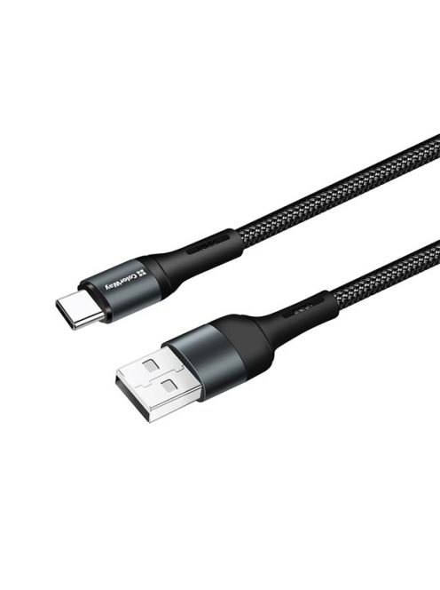 COLORWAY Kábel, USB Type-C CW-CBUC045-BK, nylon 2,4A 1M fekete