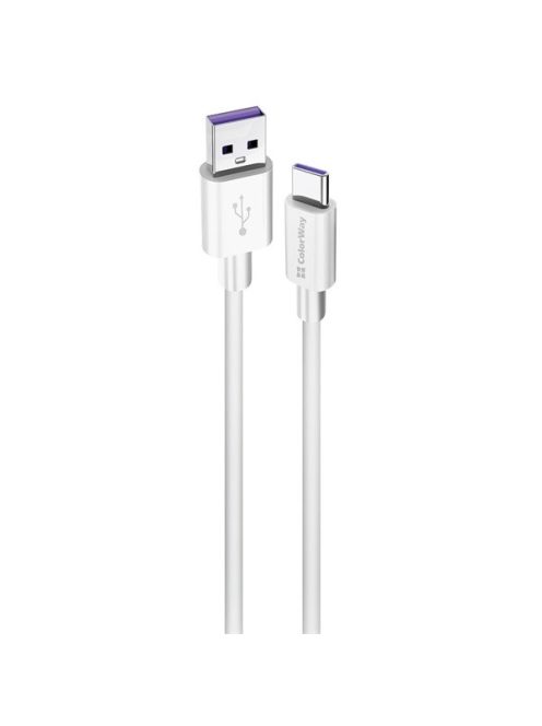 COLORWAY Kábel, USB Type-C CW-CBUC019-WH, gyors töltés, 5,0A 1M fehér