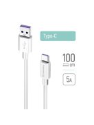 COLORWAY Kábel, USB Type-C CW-CBUC019-WH, gyors töltés, 5,0A 1M fehér