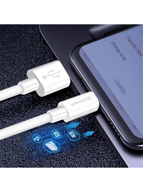 COLORWAY Kábel, USB Type-C CW-CBUC019-WH, gyors töltés, 5,0A 1M fehér