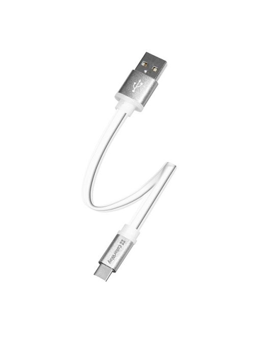 COLORWAY Kábel, USB dugasz Type-C CW-CBUC001-WH, dugó, 25 CM fehér