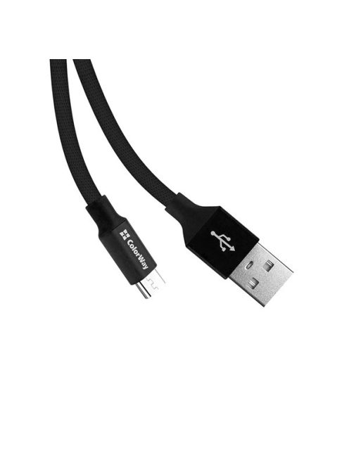 COLORWAY Kábel, USB CW-CBUC048-BK, Type-C 2.4A 25CM fekete