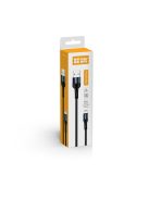 COLORWAY Kábel, USB CW-CBUL045-BK, Apple Lightning (nylon) 2,4A 1M fekete