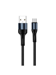   COLORWAY Kábel, USB CW-CBUM045-BK, MicroUSB (nylon) 2,4A 1M fekete