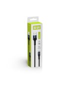 COLORWAY Kábel, USB CW-CBUM045-BK, MicroUSB (nylon) 2,4A 1M fekete