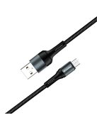 COLORWAY Kábel, USB CW-CBUM045-BK, MicroUSB (nylon) 2,4A 1M fekete