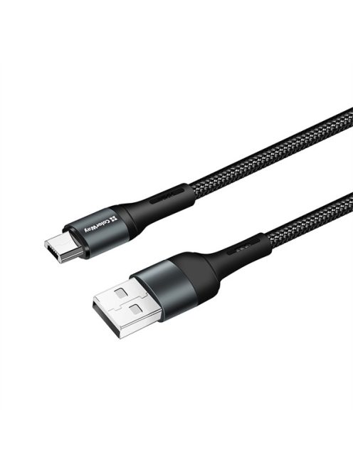 COLORWAY Kábel, USB CW-CBUM045-BK, MicroUSB (nylon) 2,4A 1M fekete