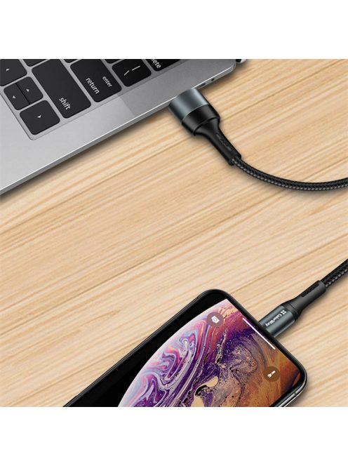 COLORWAY Kábel, USB CW-CBUM045-BK, MicroUSB (nylon) 2,4A 1M fekete