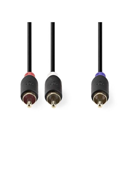 Nedis CABW24000AT30 RCA dugó - 2x RCA dugó,  mélynyomó kábel, 3m