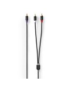 Nedis CABW24000AT30 RCA dugó - 2x RCA dugó,  mélynyomó kábel, 3m