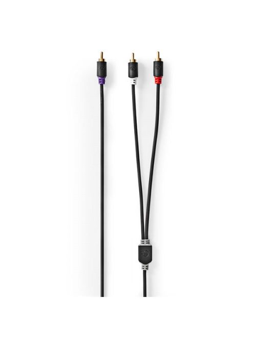 Nedis CABW24000AT30 RCA dugó - 2x RCA dugó,  mélynyomó kábel, 3m