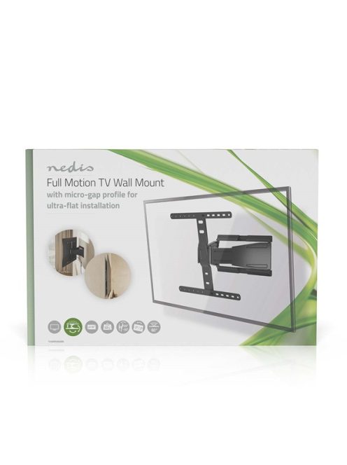 Nedis TVWM5560BK 43"- 90" LCD TV / monitor fali tartókonzol, maximum 50 kg, forgatható / dönthető, 2 forgáspont