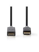 Nedis CCBW37100AT20 displayport dugó -  HDMI dugó kábel, 4K@30Hz, aranyozott, 2 m