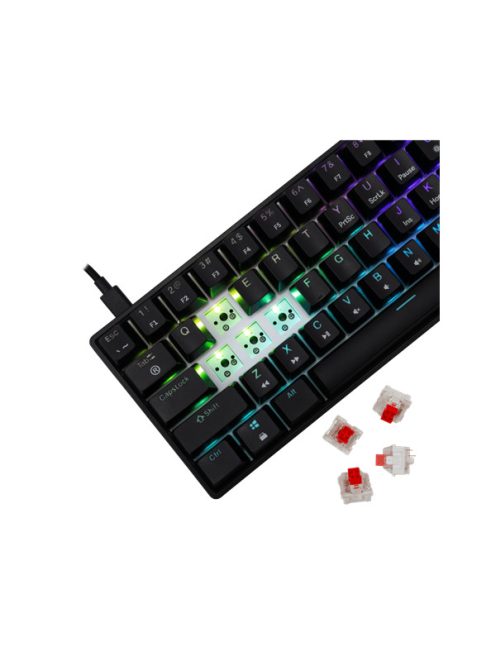 WHITE SHARK GK-004111B/R-US SHINOBI-2/B-R-US mech. bill. 61 piros gomb,fekete,angol