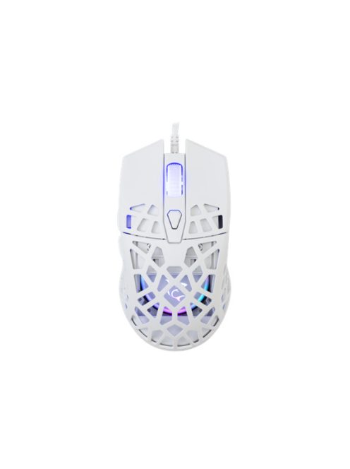 WHITE SHARK GM-5018W CARADOC-B 7D / 7200 dpi fehér RGB gamer egér