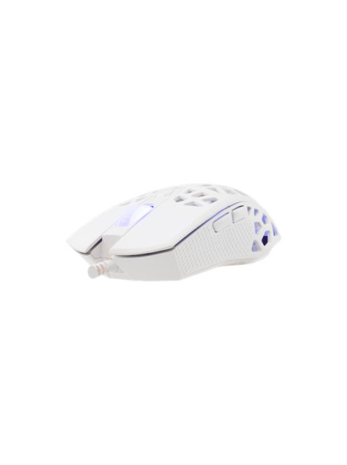 WHITE SHARK GM-5018W CARADOC-B 7D / 7200 dpi fehér RGB gamer egér