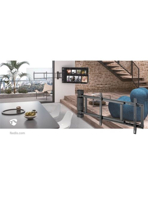 Nedis TVWM5860BK LCD TV / monitot motoros fali tartó konzol, 32-75", max. teherbírás 60 kg, faltáv:56mm, távirányító