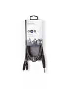 Nedis COTH23300GY15 félprofi XLR audio kábel, 6,35mm sztereo jack dugó - 2x RCA dugó, 1,5m