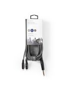 Nedis COTH23300GY30 félprofi XLR audio kábel, 6,35mm sztereo jack dugó - 2x RCA dugó, 3m