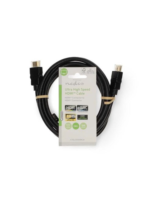 Nedis CVGL35000BK20 ultra HDMI 2.1 kábel, 8K@60Hz, 48 Gbps, 2 m